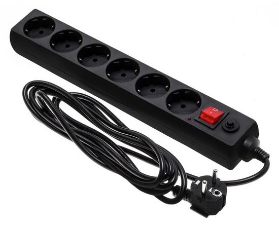  Сетевой фильтр Buro 600SH-16-3-B 3м (6 розеток) черный 