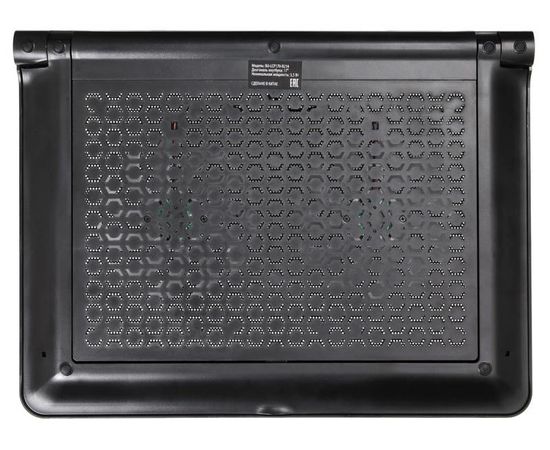  Подставка для ноутбука до 17,3" Buro BU-LCP170-B214 Black, 2 вентилятора: 140 мм, поток: 76.61 CFM, уровень шума: 23 dB(A), 2 х USB-разъёма, LED подсветка, регулировка наклона, материал: металл, пластик 