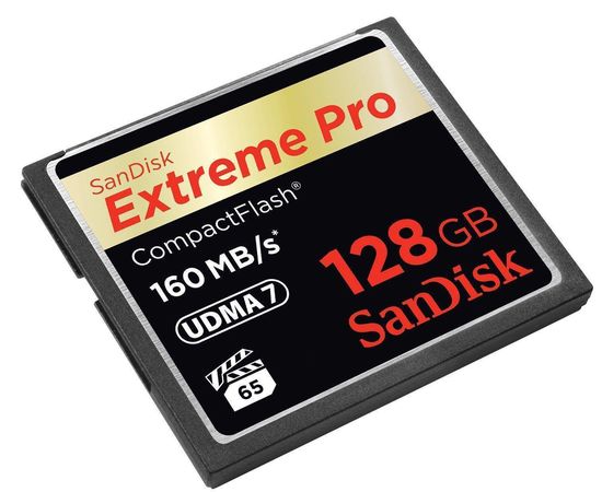  Флеш-накопитель Sandisk Карта памяти SanDisk Extreme Pro CF 160MB/s 128 GB VPG 65, UDMA 7 