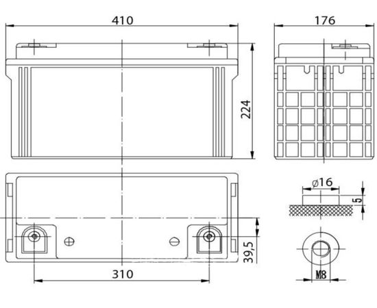  Батарея для ИБП Delta DTM 12120 L 12В 120Ач 