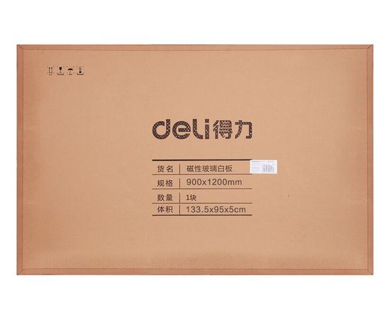  Доска стеклянная Deli 8736 стеклянная белый 90x120см стекло магнитный 4 магнита/2 маркера/стиратель 