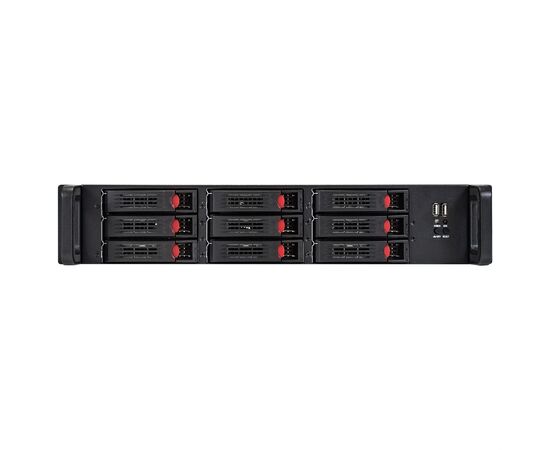  Корпус ExeGate Pro 2U650-HS09 EX292584RUS RM 19", высота 2U, глубина 650, БП 2U-600ADS, 9xHotSwap, 2*USB 