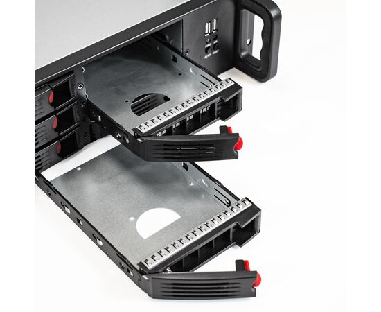  Корпус ExeGate Pro 2U650-HS09 EX292584RUS RM 19", высота 2U, глубина 650, БП 2U-600ADS, 9xHotSwap, 2*USB 