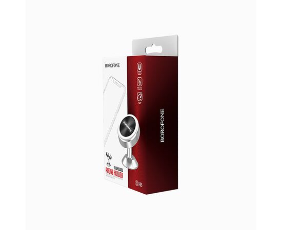  Держатель автомобильный Borofone BH5 Platinum metal magnetic in-car holder for dashboard (silver) 