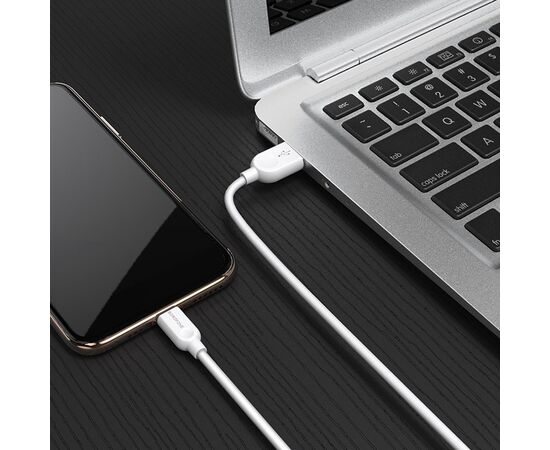  Кабель USB - Apple lightning Borofone BX14 LinkJet, 300 см, (white) 