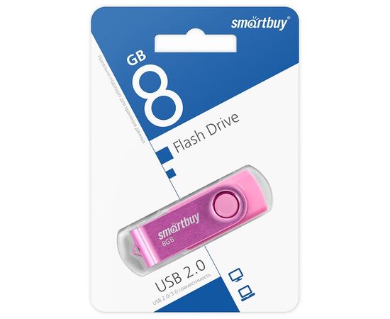  Флэш накопитель USB  8 Гб Smart Buy Twist (pink) (212784) 