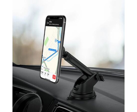  Держатель автомобильный Hoco магнитный CA67 на присоске (black) (207596) 