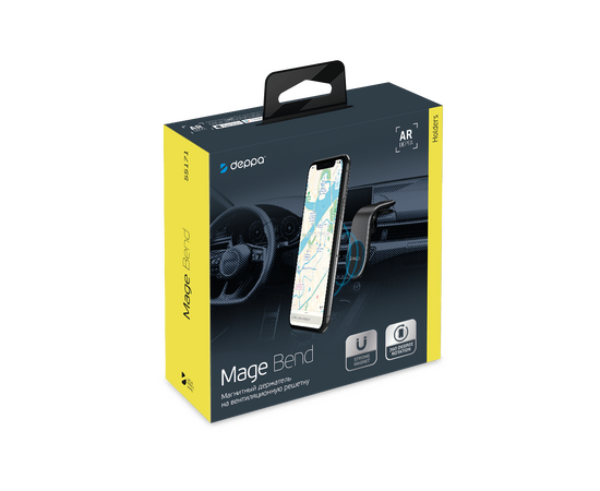  Автомобильный держатель Mage Bend для смартфонов, магнитный, черный, Deppa, 55171 