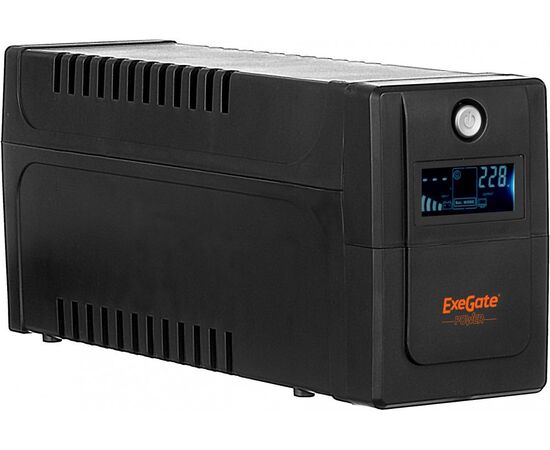  ИБП ExeGate EP285568RUS Power Smart ULB-650.LCD.AVR.EURO (650VA/360W, LCD, AVR, 2 евророзетки, Black) 