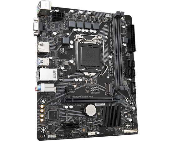  MB s1200 Gigabyte H510M S2H V3, Intel H470, 2xDDR4-3200 МГц, 1xPCI-Ex16, 1xM.2, Micro-ATX 