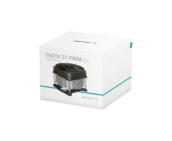  Вентилятор DEEPCOOL Theta 31 PWM 1700 (DP-ICAS-T31P-17) (Height 66mm, Fan 100mm, 500-2400 rpm, 30.3dB(A), 4-pin, TDP 95W, Al+Cu, LGA1700) 