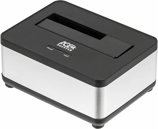  Док-станция для HDD AgeStar 3UBT7 SATA III пластик/алюминий серебристый 1 