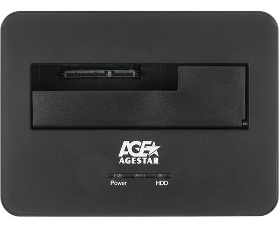  Док-станция для HDD AgeStar 3UBT7 SATA III пластик/алюминий серебристый 1 