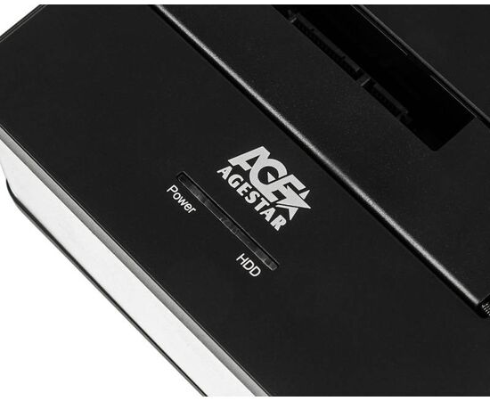  Док-станция для HDD AgeStar 3UBT7 SATA III пластик/алюминий серебристый 1 
