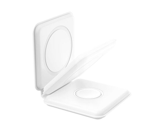  ЗУ Сетевое Беспроводное - D22 SafeMag (складное) 2-in-1 15W (white) (127152) 