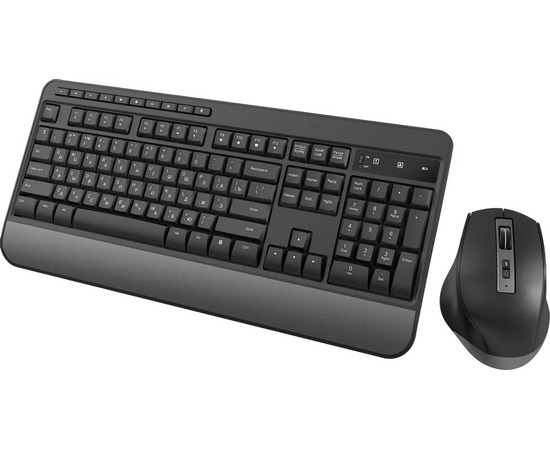  Клавиатура + мышь OKLICK S290W (351701) клав черный мышь черный USB беспроводная Multimedia 