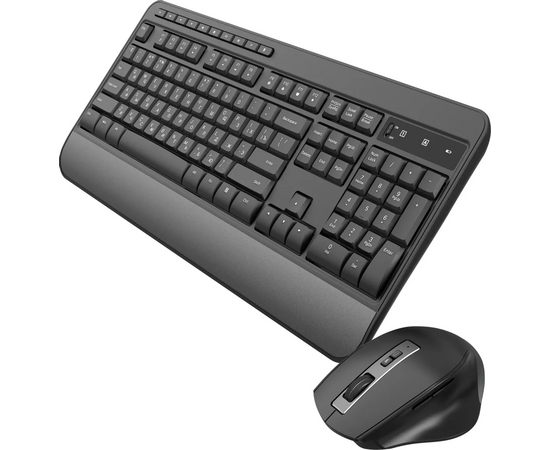  Клавиатура + мышь OKLICK S290W (351701) клав черный мышь черный USB беспроводная Multimedia 