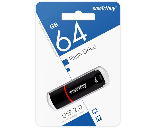  USB  64GB  Smart Buy  Crown  чёрный 