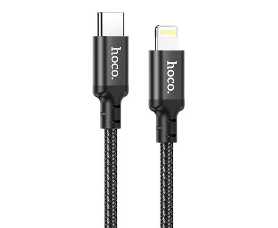  Кабель USB-C HOCO X14 Double speed Type-C - Lightning, 3A, 20W, 1 м, черный 