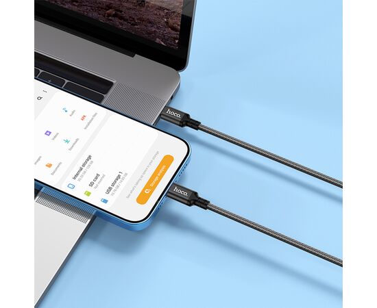  Кабель USB-C HOCO X14 Double speed Type-C - Lightning, 3A, 20W, 1 м, черный 