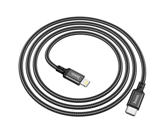  Кабель USB-C HOCO X14 Double speed Type-C - Lightning, 3A, 20W, 1 м, черный 