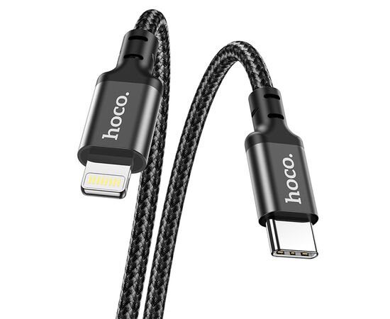 Кабель USB-C HOCO X14 Double speed Type-C - Lightning, 3A, 20W, 1 м, черный 