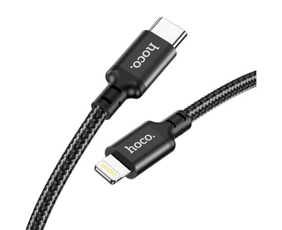  Кабель USB-C HOCO X14 Double speed Type-C - Lightning, 3A, 20W, 1 м, черный 