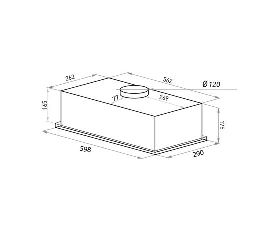  Вытяжка HOMSair Camelia Power 60 Black 