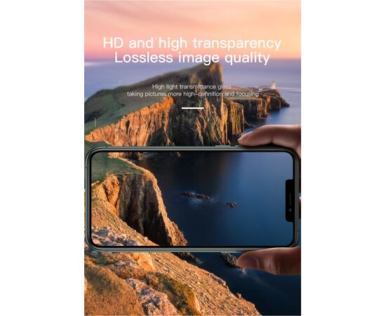  Защитное стекло на заднюю камеру COTEetCI Lens Film для iPhone 12 Mini 5.4", зеленый 