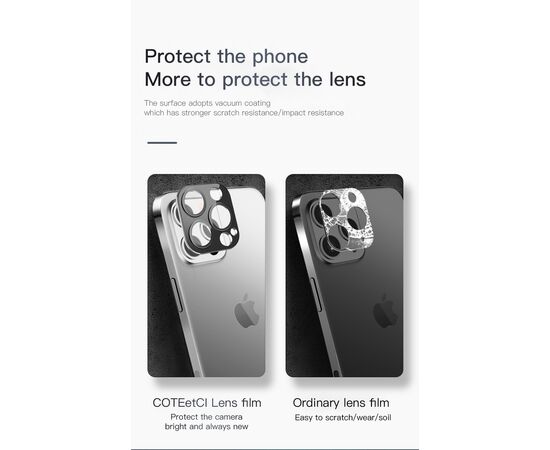  Защитное стекло на заднюю камеру COTEetCI Lens Film для iPhone 12 Mini 5.4", зеленый 