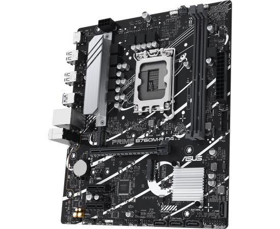  MB s1700 ASUS PRIME B760M-R D4, Intel B760, 2xDDR4-3200 МГц, 1xPCI-Ex16, 2xM.2, Micro-ATX 
