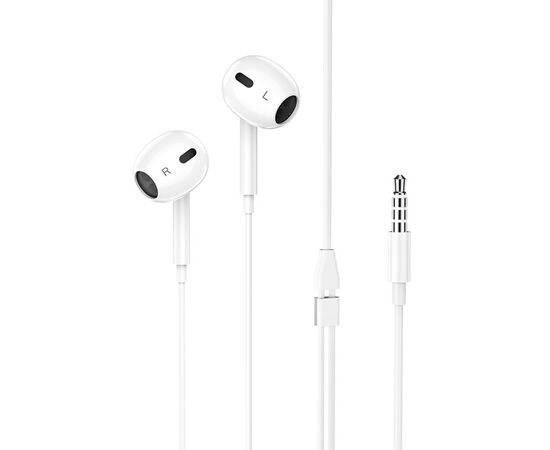  Проводные наушники BOROFONE BM30 Max Acoustic, Jack 3.5mm, 1.2 м, белый 