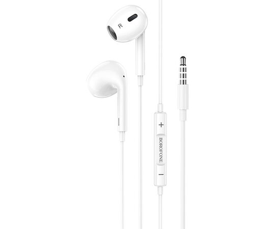  Проводные наушники BOROFONE BM30 Max Acoustic, Jack 3.5mm, 1.2 м, белый 