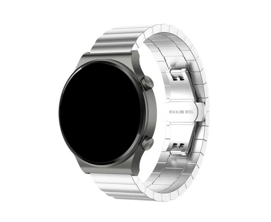  Ремешок - WB38 Металл блочный на застежке 22 мм универсальный (silver) (230538) 