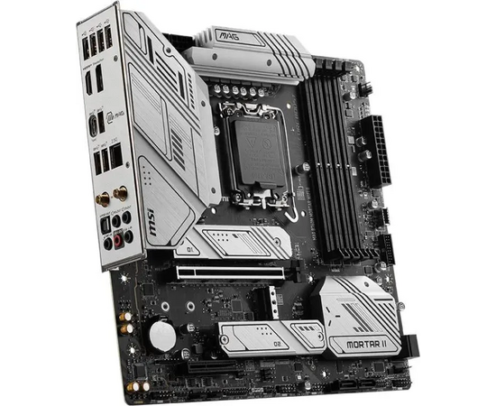  MB s1700 MSI Mag B760M Mortar Wifi II, 4*DDR5, 1*PCIEx16, 1*PCIEx4, 3*M.2, 2*TypeC, 3*USB3.2Gen2, 2*USB3.2Gen1, 8*USB2.0, 4*SATA3.0, 2.5G, DP, HDMI 