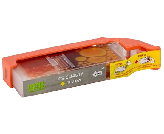  Картридж струйный Cactus CS-CLI451Y желтый для Canon MG 6340/5440/IP7240 (9,8ml) 