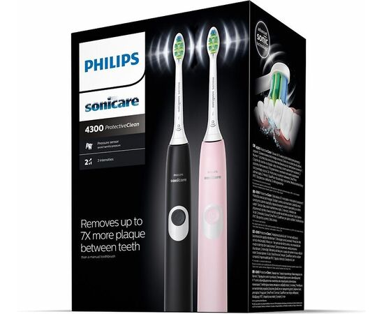  Набор электрических зубных щеток Philips Sonicare ProtectiveClean HX6800/35 черный/розовый 