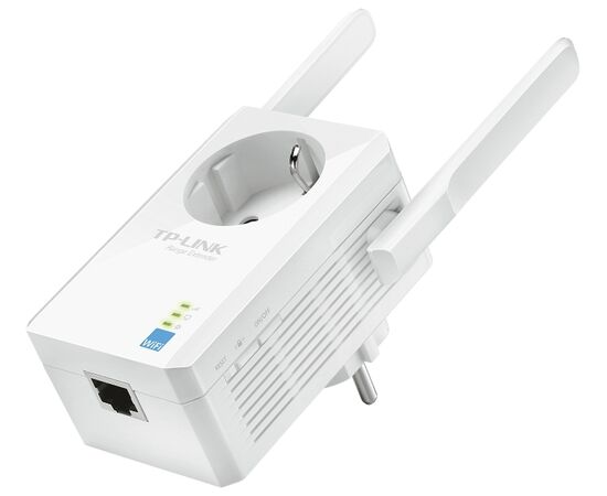  TP-LINK TL-WA860RE, Wi-Fi Усилитель, 300Mbps, со встроенной розеткой, 2.4GHz, 802.11n/g/b, 2 fixed Antennas 