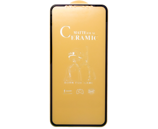  Защитная пленка Ceramics для iPhone 6/6s, гибкое матовое, прозрачный+белая рамка 