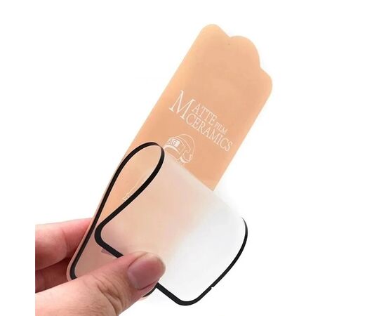  Защитная пленка Ceramics для iPhone 6/6s, гибкое матовое, прозрачный+белая рамка 