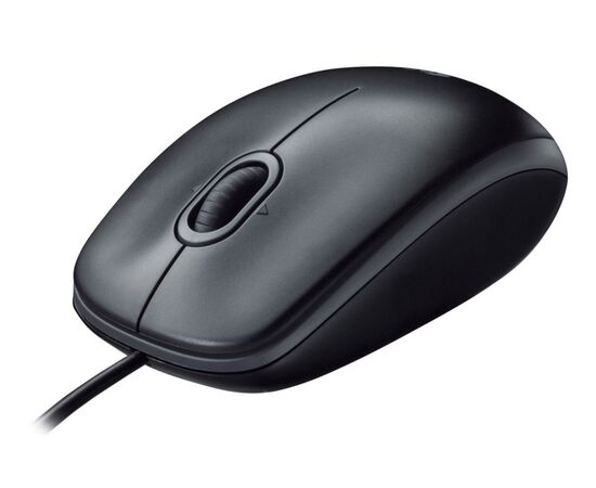  Мышь Logitech B100 Black, USB, оптическая, проводная (910-003357) 