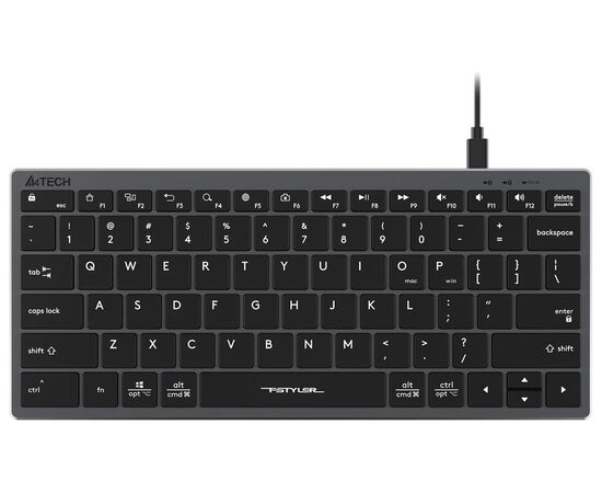  Клавиатура A4Tech Fstyler FX51 серый USB slim Multimedia 