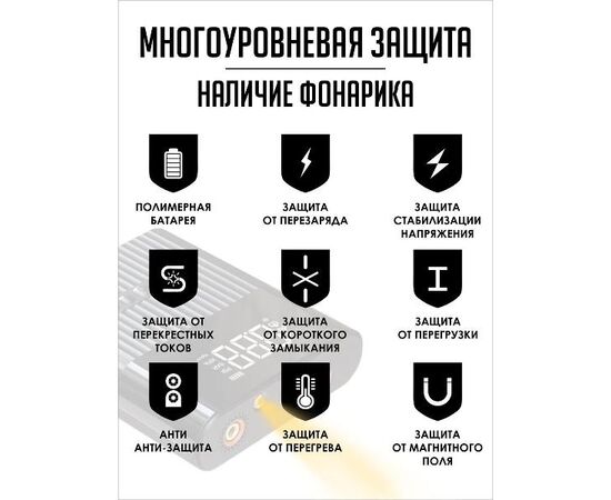  Пусковое устройство 3в1 насос автомобильный повербанк SmartiNext SN-ND8PRO-3IN1 черный 