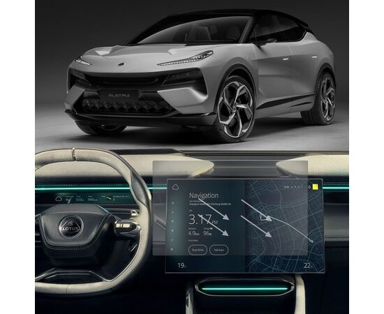  Защитное гибридное стекло МАТОВОЕ Krutoff для экрана мультимедии Lotus Eletre Nyo 2023 