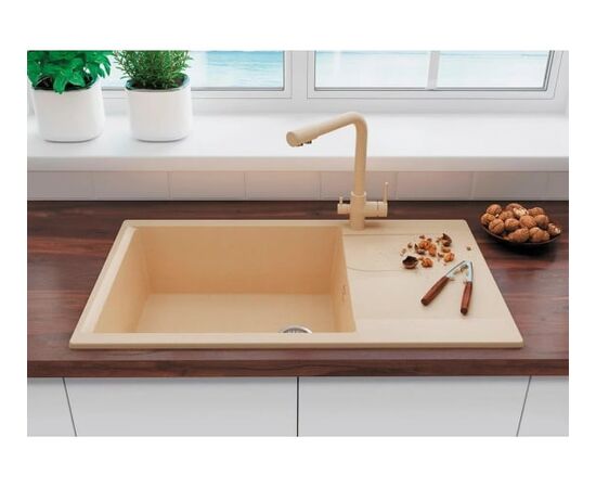  Мойка из искусственного мрамора Polygran Gals-862 мрамор, кремовый 327 