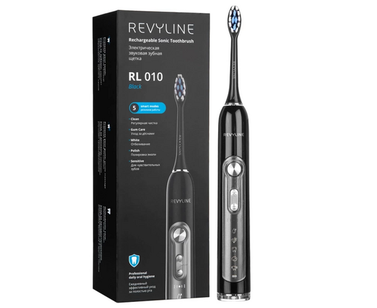  Электрическая зубная щетка REVYLINE RL 010 насадки для щётки 3шт черный 