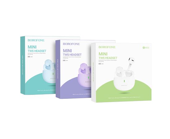  Bluetooth-наушники беспроводные вкладыши Borofone BW33 TWS (Dream Purple) 