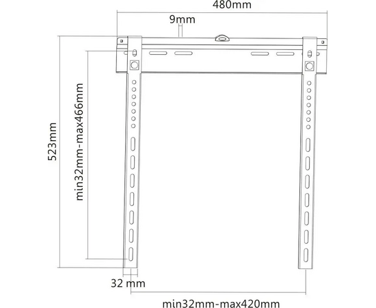  Кронштейн для телевизора Ultramounts UM 816F черный 32"-55" 