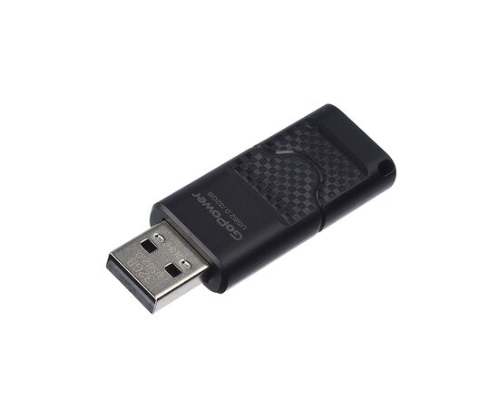  Флеш-накопитель GoPower SLIDER 32GB USB2.0 пластик черный матовый (1/50/1000) 