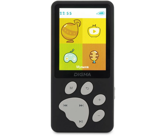  MP3 плеер Digma S5 flash 8ГБ черный/серый 